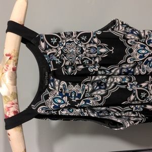 WHBM Black Keyhole Halter Neckline Dress